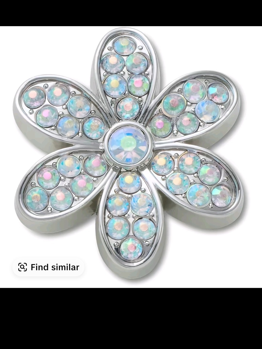 Crystal Flower Jibbitz Crocs - Iridescent Opal Colors
